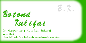 botond kulifai business card